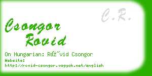 csongor rovid business card